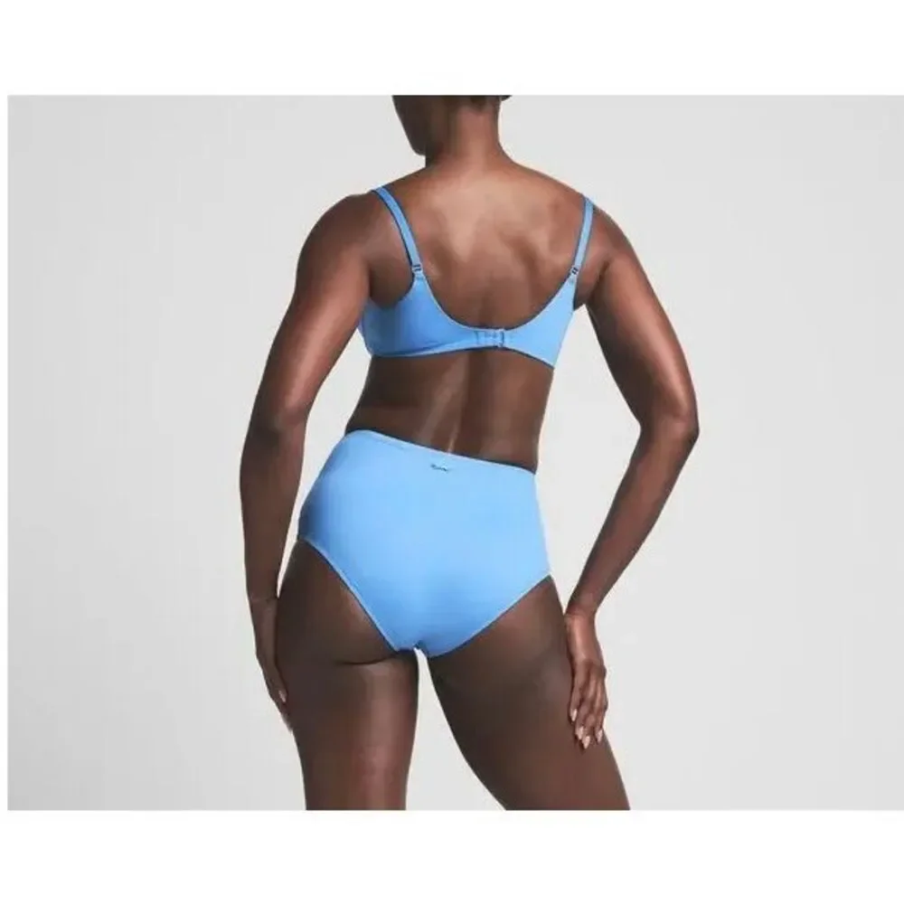 Skims Signature Swim Underwire Full Coverage Bikini | Blue in Small